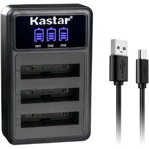 Kastar EN-EL5 LCD Triple USB Battery Charger Compatible with Nikon Coolpix 3700, Coolpix 4200, Coolpix 5200, Coolpix 5900, Coolpix 7900, Coolpix P3, Coolpix P4, Coolpix P80, Coolpix P90 Cameras