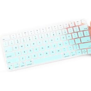 غطاء لوحة المفاتيح لجهاز Apple Magic Keyboard 3/Apple iMac 24 بوصة Magic مع معرف اللمس، أنحف غطاء لوحة المفاتيح لـ 2022 2021 iMac 24 Model A2449 A2450 M1 Chip Keyboard-Ombre Pink...