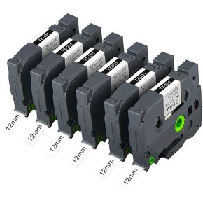 شريط صانع ملصقات Aomya TZe-231 P-Touch مقاس 1/2 بوصة × 26.2 قدم (12 مم × 8 م) أسود على أبيض متوافق مع BRO PT-1010، PT-1010B، PT-1010NB، PT-1010R، PT-1010RDT، 6 عبوات من Aomya TZe-231 P-Touch PT-1010S in Kuwait