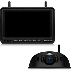 7" Wireless RV Backup Camera System, Compatible with Furrion Pre-Wired RV Truck Trailer, DVR Monitor & IR Night Vision Rear View Camera, IP69K Waterproof, B3W7