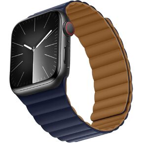 Compatible with Apple Watch Band 49mm 45mm 44mm 42mm 41mm 40mm 38mm Double Sided Wearable Silicone Magnetic Strap for iWatch Ultra SE Series 9 8 7 6 5 4 3 2 1 (38/40/41, Beige/Gray)