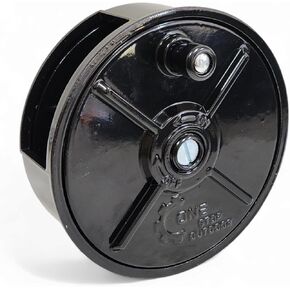 Light Weight Aluminum Tie Wire Reel with Rewind Knob - Left & Right Handed - Tie Wire Reel Coil Holder Wheel, with Belt Loops & Knob (Black)