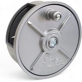 بكرة سلك ربط ألومنيوم خفيفة الوزن مع مقبض ترجيع - اليد اليسرى واليمنى - عجلة حامل ملف بكرة سلك التعادل، مع حلقات حزام ومقبض (أصفر) in Kuwait