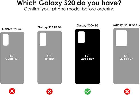 حافظة OtterBox Symmetry Series لهاتف Samsung Galaxy S20 Plus & S20 Plus 5G (فقط - غير متوافقة مع طرز S20 الأخرى) تغليف غير بالتجزئة - أسود in Kuwait