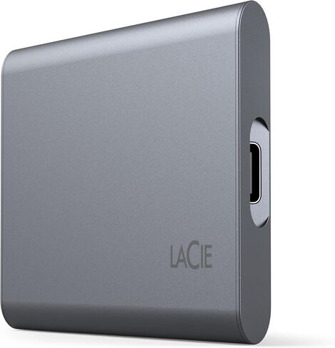 محرك الأقراص المحمول LaCie Mobile Drive SECURE 1 تيرابايت SSD محمول - رمادي فلكي، USB-C 3.2، لأجهزة الكمبيوتر الشخصية وأجهزة Mac، مواد معاد تدويرها، مع خطة Adobe All Apps وخدمات الإنقاذ (STKH1000800) in Saudi Arabia