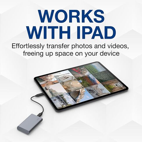 محرك الأقراص المحمول LaCie Mobile Drive SECURE 1 تيرابايت SSD محمول - رمادي فلكي، USB-C 3.2، لأجهزة الكمبيوتر الشخصية وأجهزة Mac، مواد معاد تدويرها، مع خطة Adobe All Apps وخدمات الإنقاذ (STKH1000800) in Saudi Arabia