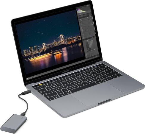 محرك الأقراص المحمول LaCie Mobile Drive SECURE 1 تيرابايت SSD محمول - رمادي فلكي، USB-C 3.2، لأجهزة الكمبيوتر الشخصية وأجهزة Mac، مواد معاد تدويرها، مع خطة Adobe All Apps وخدمات الإنقاذ (STKH1000800) in Saudi Arabia