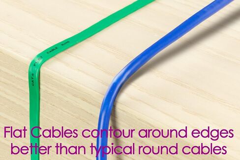 كابل إيثرنت Cat 6 بطول 10 أقدام - مع تصميم مسطح وموفر للمساحة، وكابل تصحيح شبكة LAN عالي السرعة للإنترنت، وموصلات RJ45 - بطول 10 أقدام / متعدد الألوان / 5 حزم - مثالي للألعاب والبث والمزيد in Kuwait