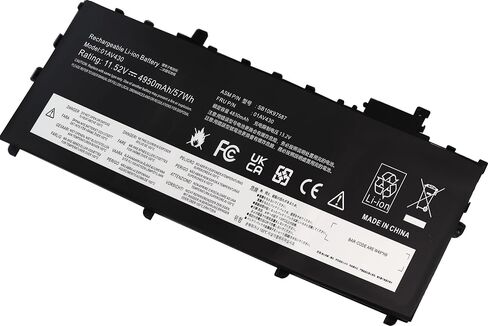 01AV430 SB10K97587 Laptop Battery Replacement for Lenovo ThinkPad X1 Carbon 5th Gen 2017 6th Gen 2018 Series 01AV431 SB10K97588 01AV494 SB10K97586 01AV429 SB10K97586 11.52V 57WH 4950mAh in Saudi Arabia
