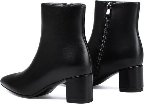 Women's Ankle Boots Pointed Toe Chunky Block Heel Short Boots for Women Low Heeled Booties in Saudi Arabia