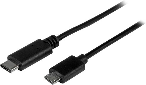 StarTech.com USB C to Micro USB Cable - 0.5m - M/M - Thunderbolt 3 Compatible - Micro USB Cord -USB Type C to Micro USB Cable (USB2CUB50CM) in Saudi Arabia