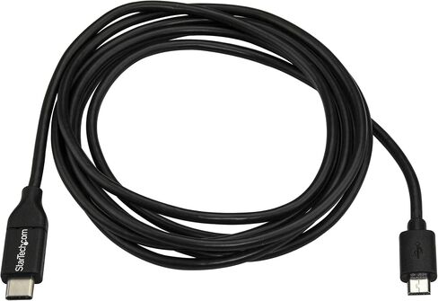 StarTech.com USB C to Micro USB Cable - 0.5m - M/M - Thunderbolt 3 Compatible - Micro USB Cord -USB Type C to Micro USB Cable (USB2CUB50CM) in Saudi Arabia