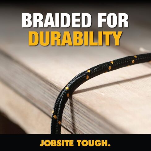كابل DEWALT Micro-USB إلى USB - كابل Micro-USB مضفر معزز - كابل USB إلى Micro-USB - سلك شاحن متوافق مع Android - كابل شحن الهاتف المتوافق مع Android - 6 أقدام in Kuwait