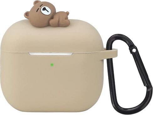 Wonhibo for Airpods 3 Case, Cute Kawaii Animal Cover for Airpod 3rd Gen 2021 Generation with Keychain (Animal Bear) in Kuwait