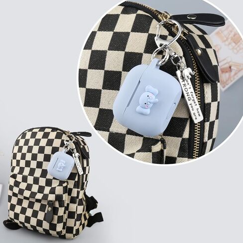 Wonhibo for Airpods 3 Case, Cute Kawaii Animal Cover for Airpod 3rd Gen 2021 Generation with Keychain (Animal Bear) in Kuwait