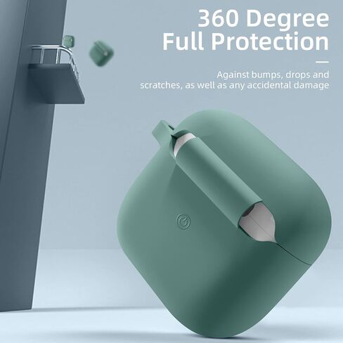 Adorve Compatible with AirPods 3 Case Cover with Keychain, Protective Silicone Skin Compatible with Apple AirPods 3rd Generation Wireless Charging Case (2021 Released), 2 Pack, Lavender, Turquoise in Saudi Arabia