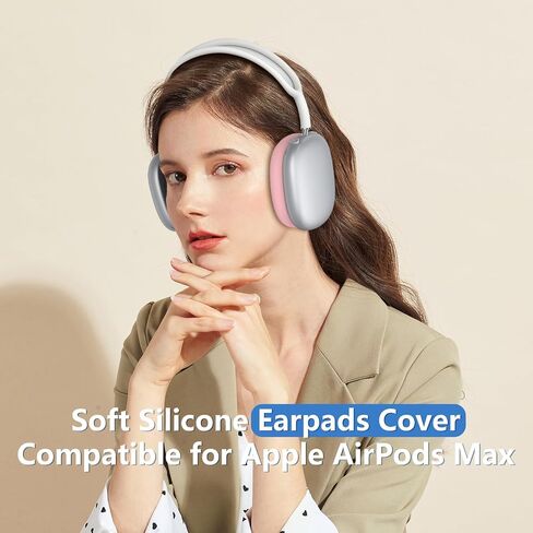 Silicone Ear Pads Case Cover for AirPods Max Headphones Cushions, Sweatproof, Anti-Scratch Accessories Soft Silicone Protector for Apple AirPods Max (Black) in Saudi Arabia