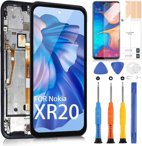 استبدال الشاشة لنوكيا XR20 TA-1368 TA-1362 شاشة LCD تعمل باللمس استبدال محول الأرقام الجمعية الكاملة مع الإطار، وقطع الغيار in Saudi Arabia