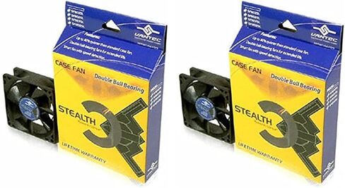 Vantec Stealth SF8025L 80x80x25mmDouble Ball Bearing Silent Case Fan (Black) in Saudi Arabia