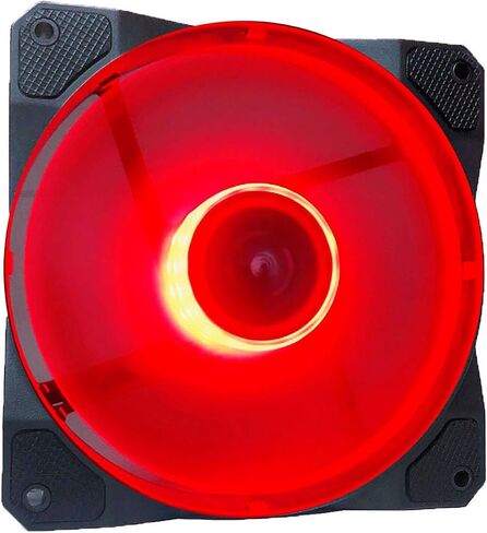 APEVIA CO12L-BL Cosmos 120mm Blue LED Ultra Silent Case Fan مع 16 LEDs ووسادات مطاطية مضادة للاهتزاز in Kuwait
