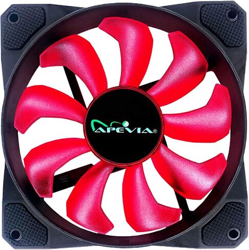APEVIA CO12L-BL Cosmos 120mm Blue LED Ultra Silent Case Fan مع 16 LEDs ووسادات مطاطية مضادة للاهتزاز in Kuwait
