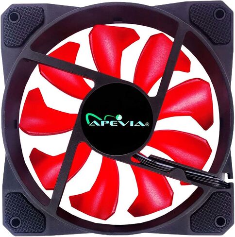APEVIA CO12L-BL Cosmos 120mm Blue LED Ultra Silent Case Fan مع 16 LEDs ووسادات مطاطية مضادة للاهتزاز in Kuwait