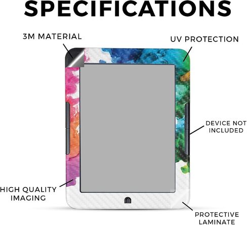 غلاف الكمبيوتر اللوحي من ألياف الكربون متوافق مع Barnes & Noble Nook GlowLight 4e (2022) - Eagle Nebula - غطاء لاصق واقٍ من الفينيل 3M ممتاز - سهل الاستخدام | صُنع في الولايات المتحدة الأمريكية بواسطة MightySkins in Saudi Arabia