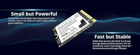 Timetec 2TB M.2 2230 SSD NVMe PCIe Gen4x4 قراءة تصل إلى 7000 ميجابايت/ثانية متوافقة مع Steam Deck وASUS ROG Ally وMicrosoft Surface pro 9/ pro 8/pro 7+/pro X/laptop3/laptop4/laptop go/book3، أجهزة كمبيوتر صغيرة in Saudi Arabia