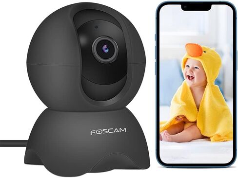 FOSCAM 3K Pan Tilt Security Camera for Baby Monitor, Dog Camera w/Motion Detection, 2-Way Audio Siren, Night Vision, Cloud &SD Card Storage, Works with Alexa & Google Home in Kuwait