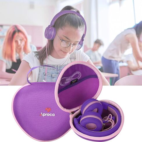 Aproca Purple Hard Storage Case, for AILIHEN I35 Kids Headphones On-Ear Headphones in Saudi Arabia