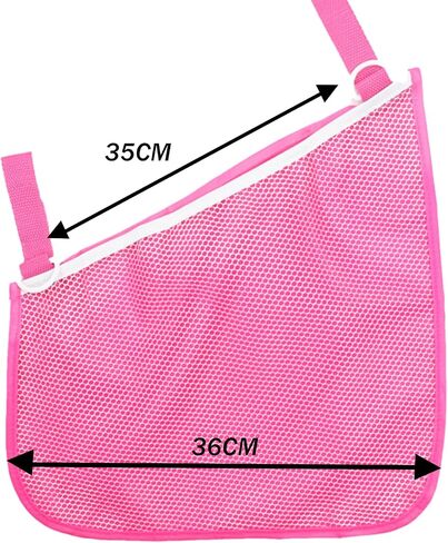 2 Pack Universal Side Sling Stroller Mesh Cargo Net and Organizer, Extra Stroller Storage Space, Non-Slip and Adjustable Straps (Pink) Type-C Convertor in Saudi Arabia
