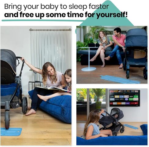 Baby Stroller Rocker-Put Your Newborn, Baby or Infant to Sleep in no Time. Baby Nap Helper Rocking Mat. Rocks Any Stroller Anywhere, Anytime. Indoor & Outdoor Use (Bouncy Burgundy) in Saudi Arabia