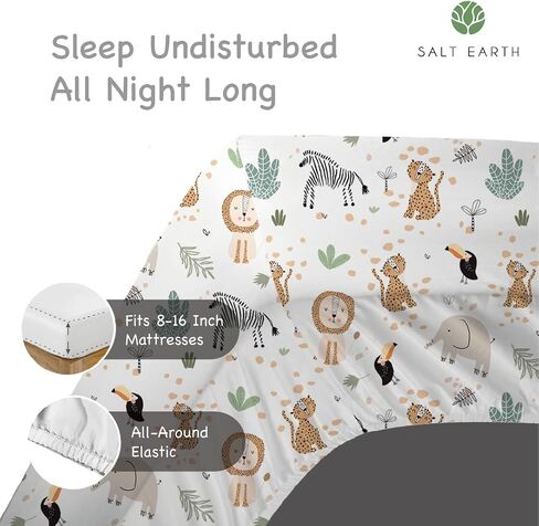 100% Cotton 210TC Kids Bedsheet, Twin Sheets Set for Toddler bed, 3 Piece Bedding Set Including Flat Sheet, Fitted Sheet, and Pillowcase, Themed Sheets for a Playful Kids Bed (Summerland) in Saudi Arabia