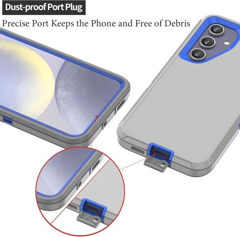 Compatible with Samsung Galaxy S24 Plus Case, with Belt Clip Holster Heavy Duty Rugged Shockproof Full Body Protection Kickstand Cover for Samsung Galaxy S24 Plus Phone (Black) in Kuwait