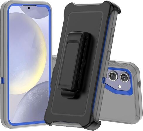 Compatible with Samsung Galaxy S24 Plus Case, with Belt Clip Holster Heavy Duty Rugged Shockproof Full Body Protection Kickstand Cover for Samsung Galaxy S24 Plus Phone (Black) in Kuwait