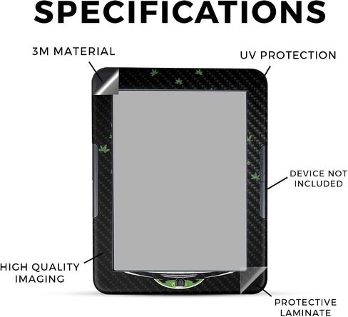Carbon Fiber Tablet Skin Compatible with Barnes & Noble Nook GlowLight 4 (2021) - Anime Fan - Premium 3M Vinyl Protective Wrap Decal Cover - Easy to Apply | Crafted in The USA by MightySkins in Saudi Arabia