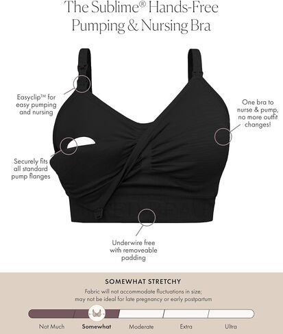 Kindred Bravely 2-Pack Hands Free Pumping Bra & Sleep Pumping Bra Bundle (Black, Small) in Kuwait
