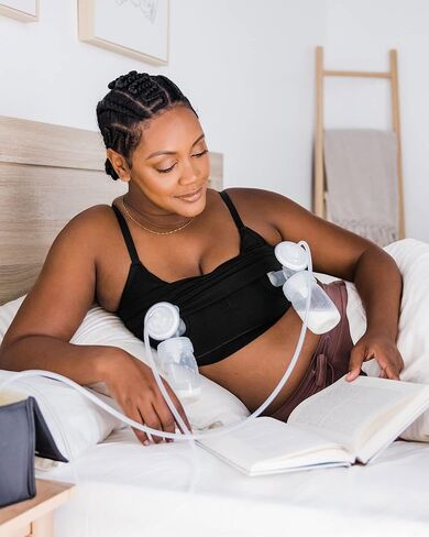 Kindred Bravely 2-Pack Hands Free Pumping Bra & Sleep Pumping Bra Bundle (Black, Small) in Kuwait