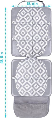 واقي مقعد السيارة من فوربي لغطاء مقعد السيارة للأطفال|بطانة سميكة غير قابلة للانزلاق وأكبر حجم تغطية لجميع المقاعد|زوايا معززة من القماش المقاوم للماء من البولي فينيل كلوريد مع جيبين كبيرين للتخزين in Kuwait