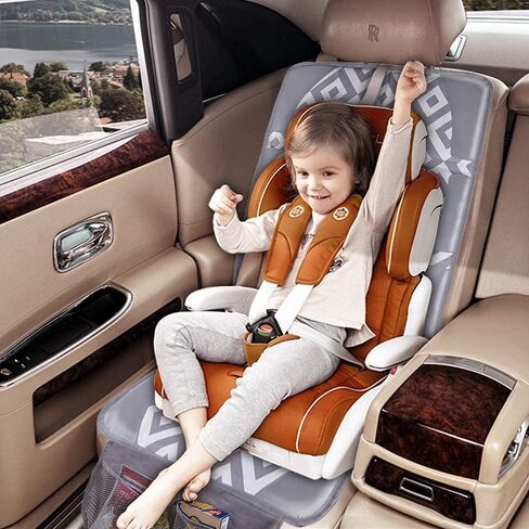 واقي مقعد السيارة من فوربي لغطاء مقعد السيارة للأطفال|بطانة سميكة غير قابلة للانزلاق وأكبر حجم تغطية لجميع المقاعد|زوايا معززة من القماش المقاوم للماء من البولي فينيل كلوريد مع جيبين كبيرين للتخزين in Kuwait