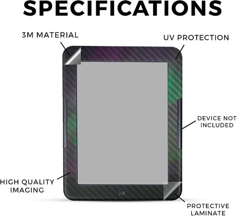 Carbon Fiber Tablet Skin Compatible with Barnes & Noble Nook GlowLight 4e (2022) - Antique Marble - Premium 3M Vinyl Protective Wrap Decal Cover - Easy to Apply | Crafted in The USA by MightySkins in Saudi Arabia
