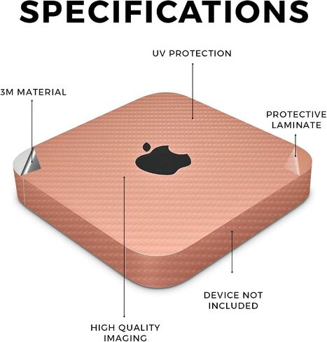 Carbon Fiber Skin Compatible with Apple Mac Mini M2 Pro (2023) - Cool Flamingo - Premium 3M Vinyl Protective Wrap Decal Cover - Easy to Apply | Crafted in The USA by MightySkins in Saudi Arabia