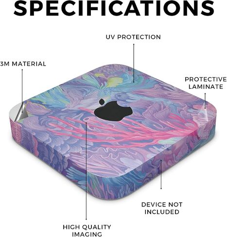 غلاف لامع لامع متوافق مع Apple Mac Mini M2 (2023) - Gravity - غطاء لاصق واقٍ من الفينيل 3M ممتاز - سهل الاستخدام | صُنع في الولايات المتحدة الأمريكية بواسطة MightySkins in Kuwait
