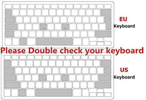 غطاء حماية للوحة المفاتيح من السيليكون بأحرف صينية تايوانية HRH لجهاز MacBook Air 13، لجهاز Macbook Pro 13/15/17 (مع أو بدون شاشة Retina، 2015 أو إصدار أقدم) ولجهاز iMac Older USA-Ombre Blue in Kuwait