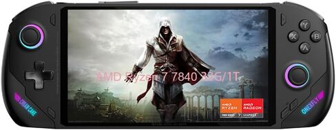 QUJUSO OneXFLY Handheld Game Console Portable 7" Mini PC Laptop Tablet UMPC 1920 * 1080 Display Screen Win 11 AMD Ryzen 7 7840U 32GB LPDDR5 RAM/1TB NVMe M.2 SSD (Black) in Saudi Arabia
