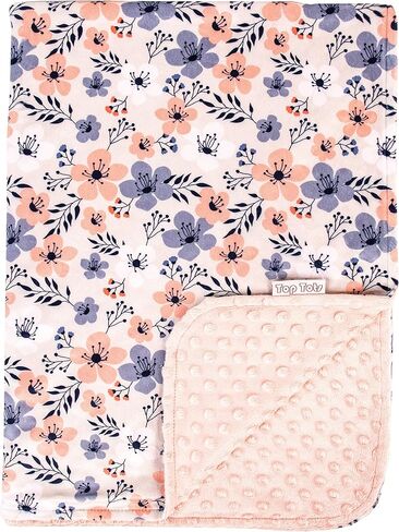 Top Tots Baby Blanket - Hot Pink on White Roses in Saudi Arabia