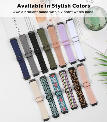 3 عبوات من الأربطة المصنوعة من النايلون القابلة للتمدد متوافقة مع Amazfit Active/GTS 4/4 Mini/GTS 3/GTS/GTS 2/2 Mini/2e/Bip 3/3 Pro/Bip/Bip Lite/Bip S/U/U Pro/GTR 42 مم /GTR Mini، حزام من القماش المرن مقاس 20 مم in Kuwait