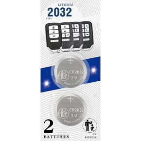 2 Pack CR2032 Remote Key Fob Battery Replacement for Honda Accord Civic Odyssey CR-V HR-V Fit Pilot Prox Smart Key Fob (fit 2013-2021+)