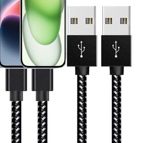 Phone Cable 2PACK 10FT i.Phone Charger,[MFi Certified] Nylon Braided USB Charging Cable High Speed Transfer Cord Compatible with i.Phone 14/13/12/11 Pro Max/XS MAX/XR/XS/X/8/i.Pad