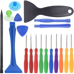 MECCANIXITY 20 in 1 Spudger Crowbars Opening Pry Tool Set Curved Pry Blade Electronics Repair Tools Kit for Cellphone Laptop PC Tablet